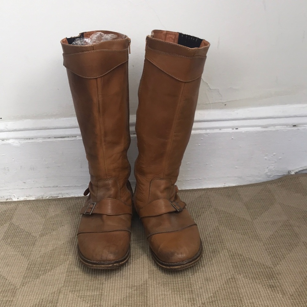 Leather Biker Boots size 40 EU